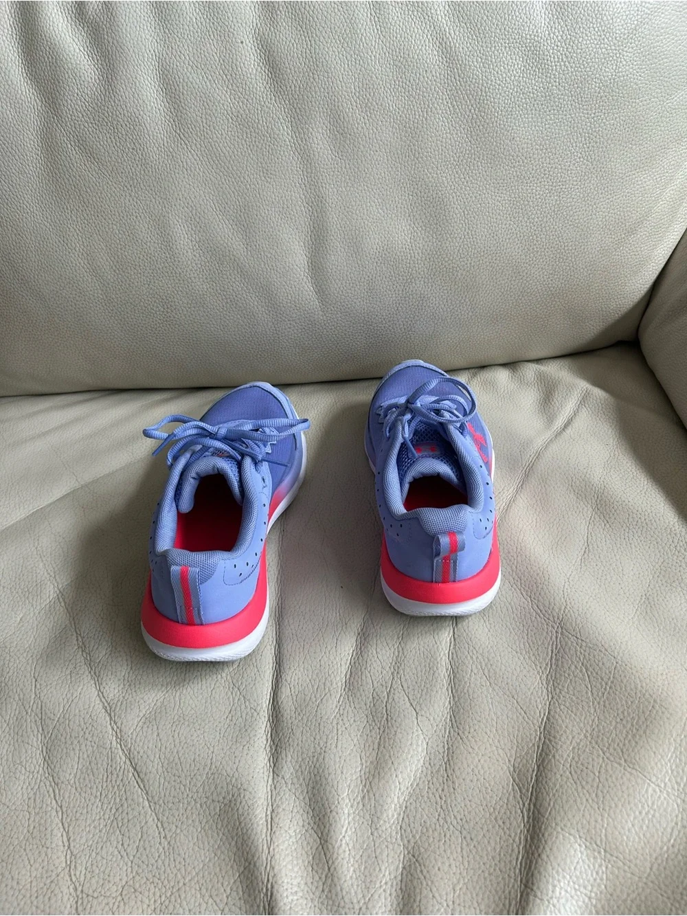 Kids Light Purple/Blue Athletic Sneakers with Pink Accents, Size 6Y
